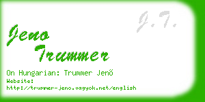 jeno trummer business card
